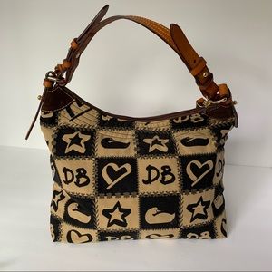 Dooney and Bourke Brown & Black Large Purse